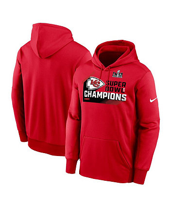 Мужской красный пуловер с капюшоном Nike Kansas City Chiefs Super Bowl LVIII Champions Statement Therma Performance Fanatics