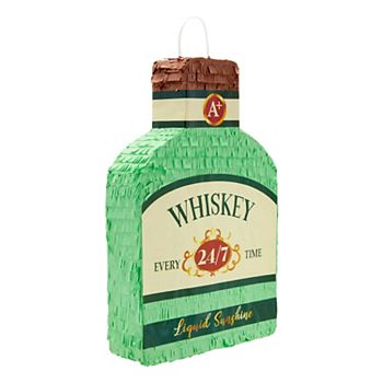 Alcohol Bottle Pinata, Whiskey Birthday Decorations For Men, 16.5 X 11 In Sparkle and Bash