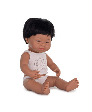 Baby Boy 15" Hispanic Doll with Down Syndrome Miniland