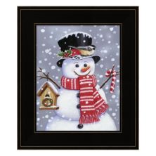 Снеговик с шляпой-цилиндром в рамке рождественские настенные рисунки Metaverse