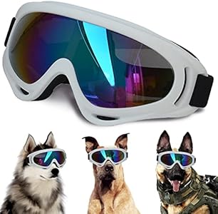 Small Dog Sunglasses with Adjustable Strap UV Protection, Winproof Dog Puppy Sunglasses, Suitable for Small Dog Pet Glasses, Dogs Eyes Protection，Soft Dog Goggles NICERINC PET