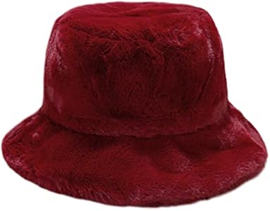 Панама XYIYI Furry Bucket Hat Fluffy Winter Warmer Fisherman Cap для женщин XYIYI