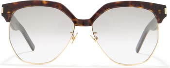 Овальные солнцезащитные очки 59 мм Saint Laurent
