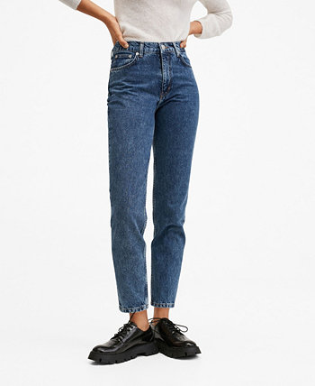 Женские джинсы Mom с высокой талией MANGO