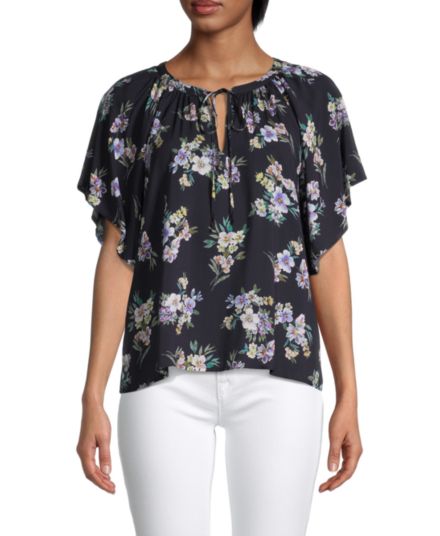 Блузка с коротким рукавом с цветочным принтом Velvet