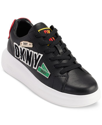 Jewel City Signs Lace-Up Low-Top Platform Sneakers DKNY