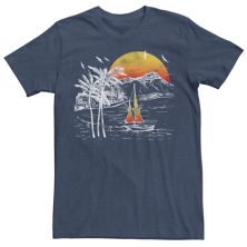 Мужская футболка с графическим рисунком для парусного спорта и пляжного курорта Generic