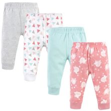 Хлопковые штаны для малышей и малышей Luvable Friends, 4 шт., базовый слон для девочек Luvable Friends