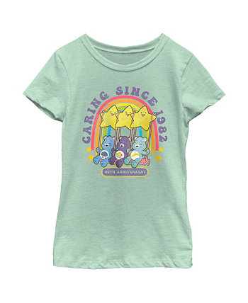 Girl's Swinging Caring Bears Since 1982  Child T-Shirt Care Bears