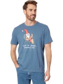 Зеленая рождественская футболка Gnome Crusher™ с короткими рукавами Life is Good