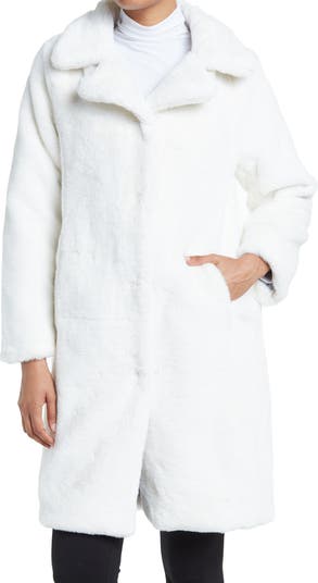 Пальто с кроликом из искусственного меха NVLT