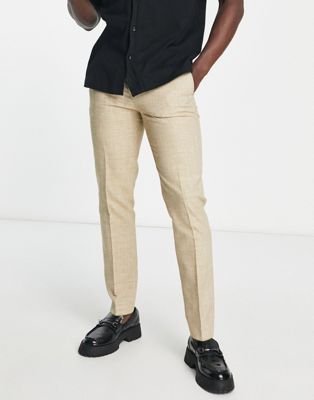 Светло-коричневые брюки узкого кроя Twisted Tailor Cole Twisted Tailor