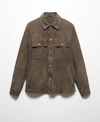 Men's Pocket Leather Jacket MANGO