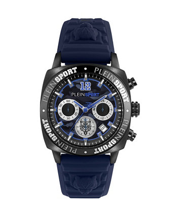 Мужские часы Wildcat с синим силиконовым ремешком, 40 мм Plein Sport