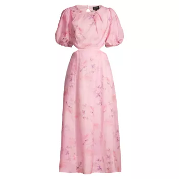 Платье миди с цветочным вырезом Malina Bardot