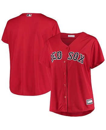 Женское джерси красного цвета Boston Red Sox Plus размера Alternate Team, копия Profile