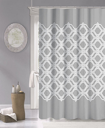 Diamante 100% Cotton Shower Curtain, 72" x 70" Dainty Home
