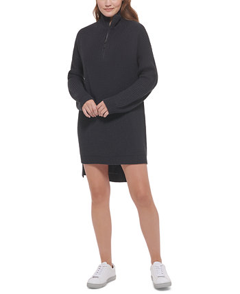 Женское платье-свитер с высокой и низкой молнией до половины Calvin Klein