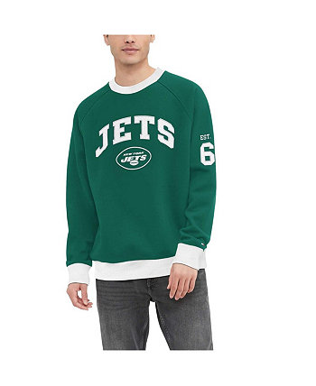 Мужской зеленый три-смесовый пуловер New York Jets Reese Raglan свитшот Tommy Hilfiger