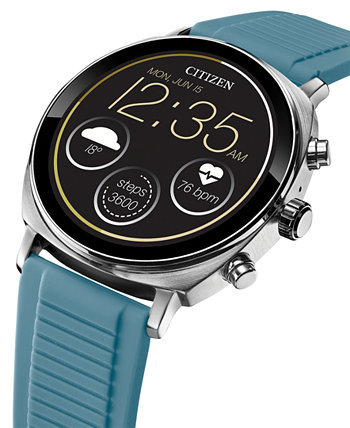 Смарт-часы унисекс CZ Smart Wear OS с синим силиконовым ремешком 41 мм Citizen