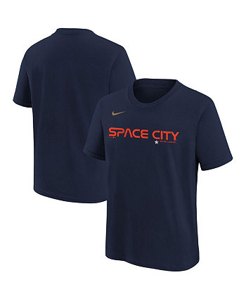 Темно-синяя футболка Big Boys Houston Astros City Connect с надписью Nike