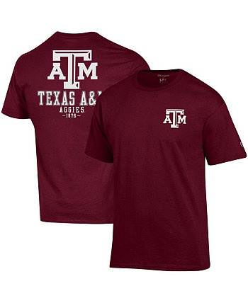 Мужская темно-бордовая футболка Texas A&M Aggies Stack 2-Hit Champion