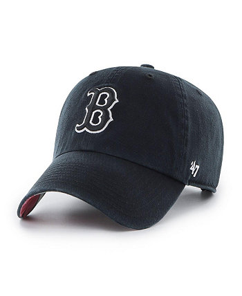 Мужская черная регулируемая кепка Boston Red Sox Dark Tropic Clean Up '47 Brand
