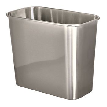 iDesign Small Stainless Steel Rectangular Bathroom Trash Can IDesign