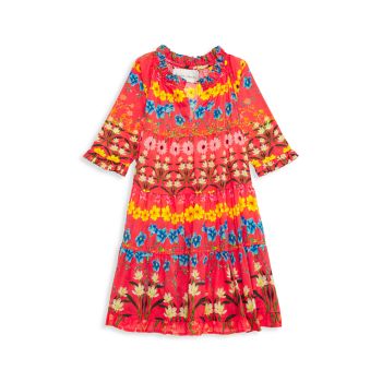 Little Girl's &amp; Girl's Nora Floral Print Dress Cara Cara