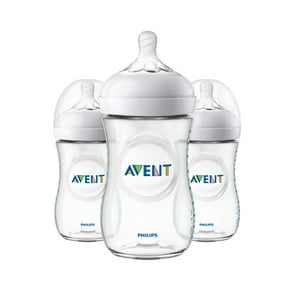 Philips AVENT Natural Baby Bottle, Clear, 9oz, 3 pack, SCF013/37 Philips Avent