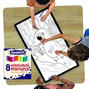 Dinosaur Coloring Poster Rug Washable Kids Art Fun Activities Birthday Party Games Gifts Artist Coloring Rugs