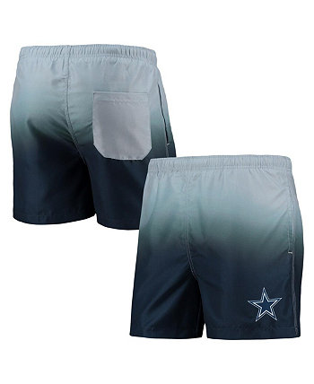 Мужские серо-темно-синие плавательные шорты Dallas Cowboys с эффектом Dip-Dye FOCO