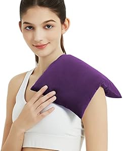 Microwavable Heated Neck Wrap Warmer and Shoulder Weighted Heating Pad Microwave for Hot and Cold Compress MORLIDEN