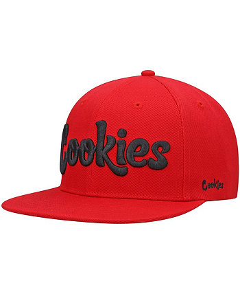 Мужская красная кепка Snapback с однотонным логотипом Original мятного цвета Cookies