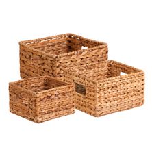 Honey-Can-Do Set of 3 Hyacinth Storage Basket Set Honey-Can-Do