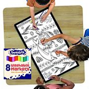 Kids Coloring Ocean Decor Washable Kids Rug Markers Sea Turtle Dolphin Art Coloring Book Page Coloring Rugs