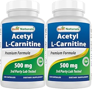 Best Naturals Acetyl L-Carnitine 500 Mg 120 Capsules (Капсулы) (120 Count (Pack of 1)) Best Naturals