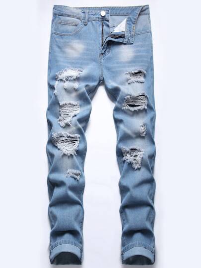 ROMWE для мужчины Рваные джинсы ROMWE