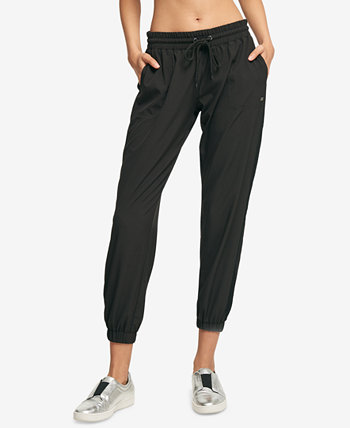 Спортивные брюки-джоггеры с сетчатой вставкой DKNY
