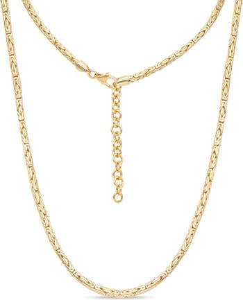18K Yellow Gold Plated Sterling Silver Chain Necklace DEVATA