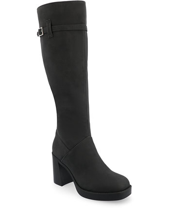 Женские ботинки Letice Tru Comfort из пенопласта, широкие ботинки стандартной ширины на платформе с квадратным носком Journee Collection