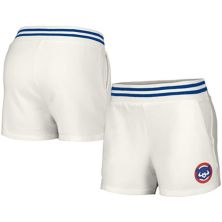 Women's Lusso Style  White Chicago Cubs Maeg Tri-Blend Pocket Shorts Unbranded