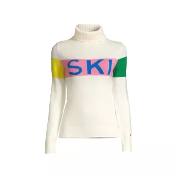 Шерстяной лыжный свитер с цветными блоками интарсия Perfect Moment