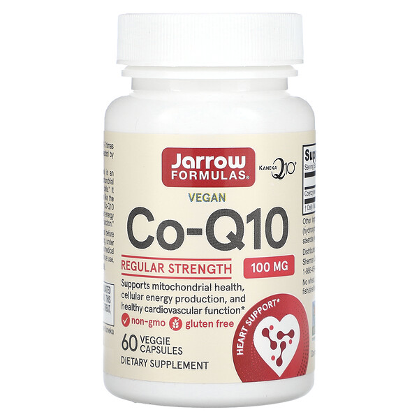 Co-Q10, 100 мг, 60 растительных капсул - Jarrow Formulas Jarrow Formulas