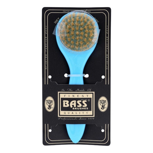 Щетка для чистки лица Bass Body Care с жесткой натуральной щетиной угольно-черного цвета -- 1 кисть Bass