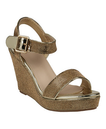 Women's Betty Embellished Wedge Slingback Wedge Sandals GC Shoes