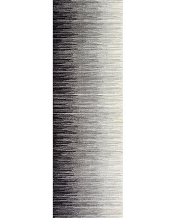 Lexie RZBD15A Черный коврик для беговой дорожки размером 2 х 6 футов NuLOOM