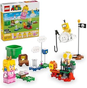 LEGO Super Mario Adventures with Interactive Peach Princess Toy, Super Mario Playset for Kids, Yellow Toad Figure, Nintendo Toy Gift for Girls, Boys and Any Gamers Ages 6 and Up, 71441 Lego