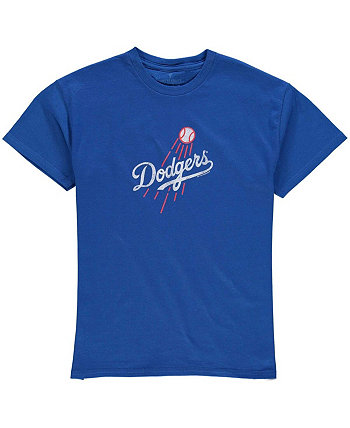 Футболка с логотипом команды Big Boys and Girls Los Angeles Dodgers — королевский синий Soft As A Grape