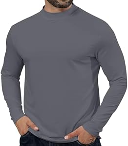 Мужская Базовая Майка Uni Clau Mock Turtleneck с Длинным Рукавом Uni Clau